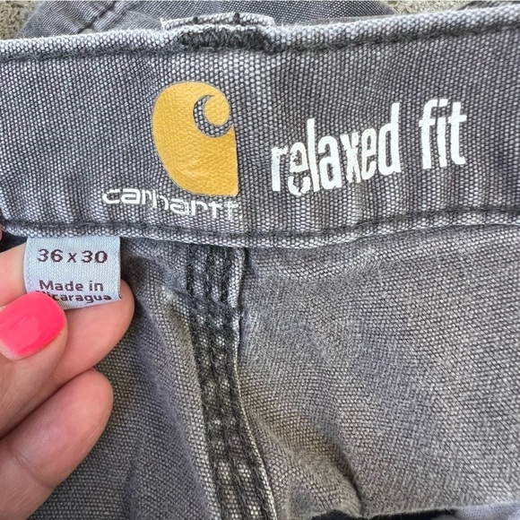 Carhartt Distressed Work Pants Relaxed Fit Rugged Flex 102291 36x30 Faded Worn - Picture 9 of 10